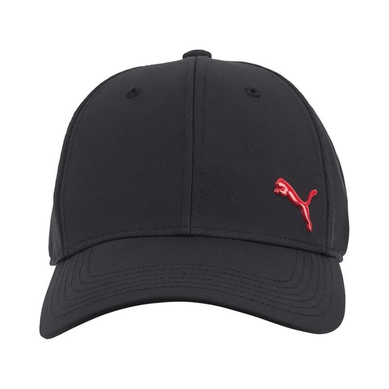 PUMA WOMEN&#39;S EVERCAT ALLOY STRETCH FIT CAP HAT BLK/RED, Size: ONE SIZE(US)