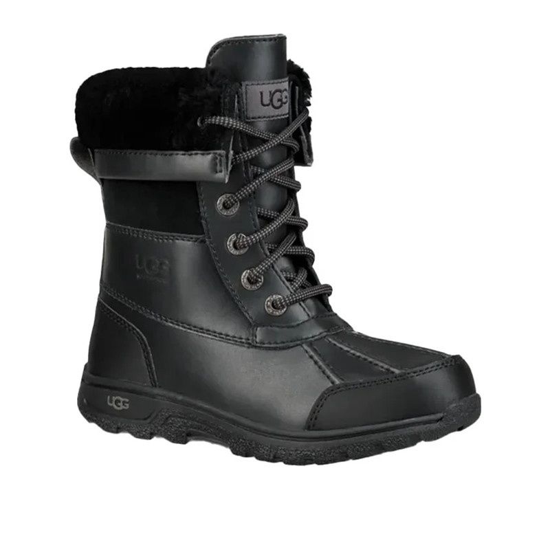 UGG BOY&#39;S WINTER BOOTS BUTTE II BLK, Size: 5 Kid(US)