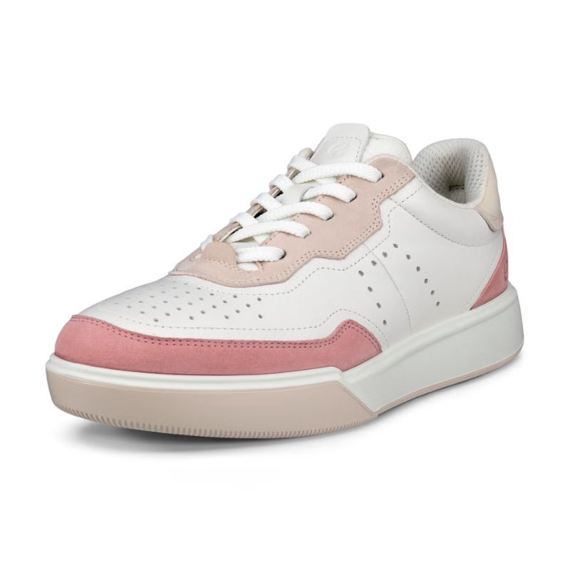 ECCO WOMEN&#39;S STREET COURT LEATHER SNEAKER