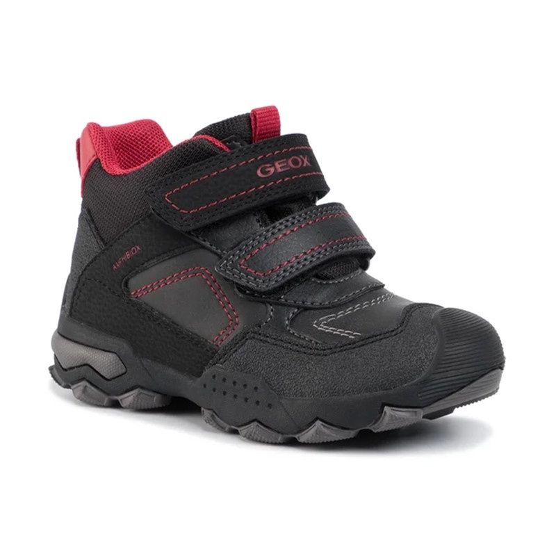 GEOX BOY&#39;S BULLER CASUAL BOOTS BLACK, Size: 24 Baby(EU)