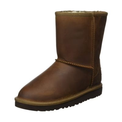 UGG GIRL'S WINTER BOOTS CLASSIC SHORT LEATHER CHE