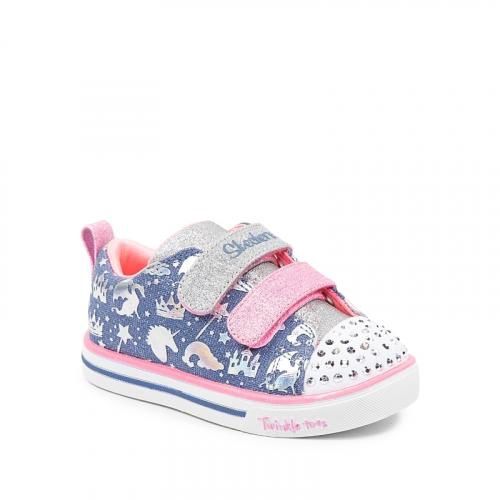 SKECHERS GIRL&#39;S TWINKLE TOES SPARKLELAND CASUAL SHOE, Size: 1 Kid(US)
