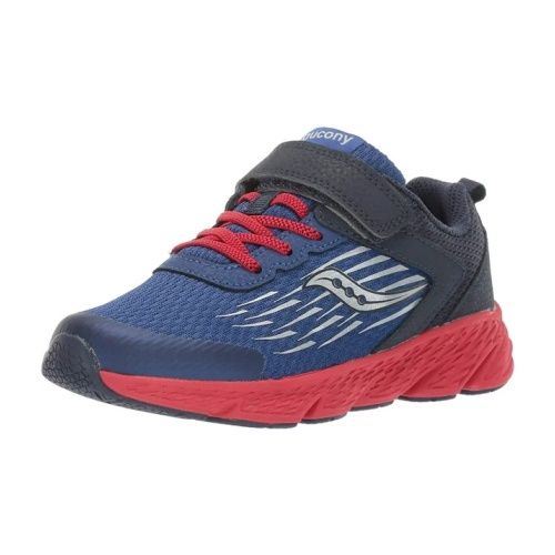 SAUCONY BOY&#39;S RUNNER S-WIND NAVY WIDE, Size: 3 Kid(US)