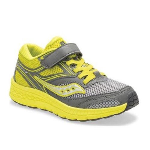 SAUCONY BOY&#39;S RUNNER S-COHESION 12 GRY/CIT, Size: 1 Kid(US)