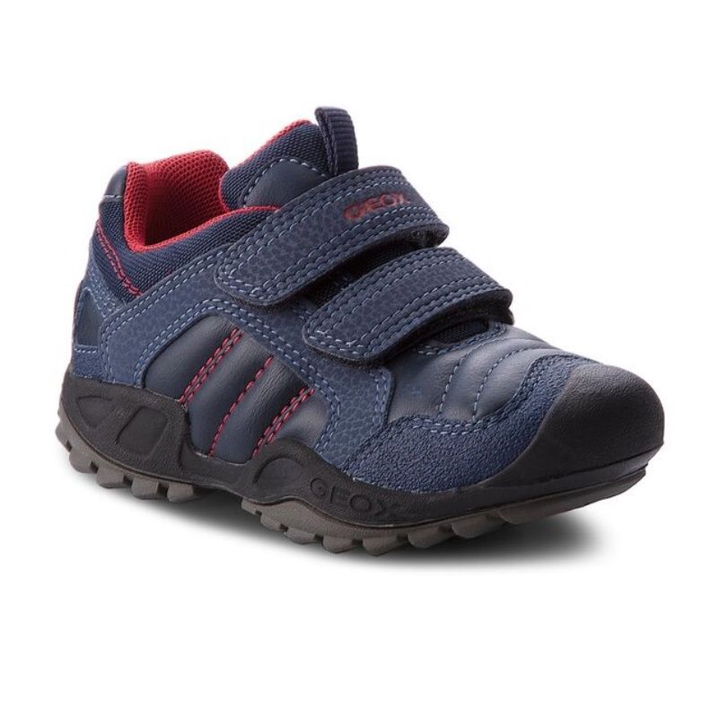 GEOX BOY&#39;S SAVAGE NAVY ATHLETIC SHOE, Size: 34 Kid(EU)