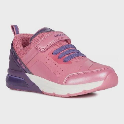 GEOX GIRL&#39;S SPACE CLUB FCHSIA ATHLETIC SHOE, Size: 34 Kid(EU)