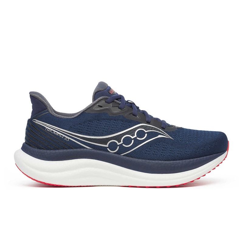 SAUCONY MEN&#39;S TRIUMPH 23 ATHLETIC SHOE NAVY | RED