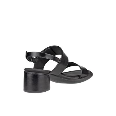 ECCO WOMEN'S SCULPTED LX 35 LEATHER HEEL SANDAL BLACK