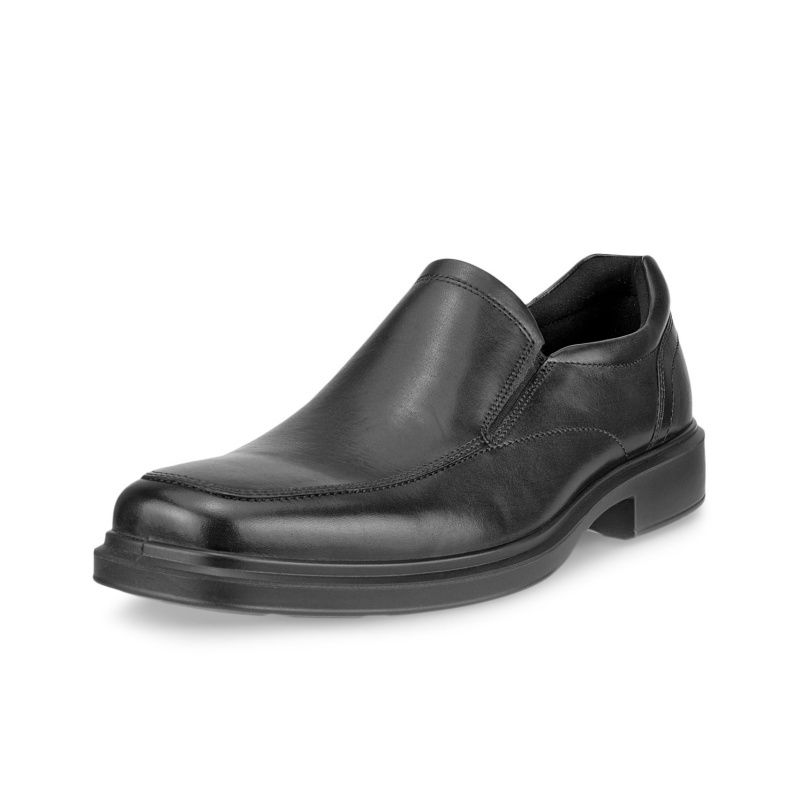 ECCO MEN&#39;S HELSINKI 2 APRONTOE SLIP-ON DRESS SHOE BLACK, Size: 40(EU)
