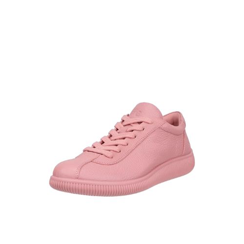 ECCO WOMEN&#39;S SOFT ZERO LEATHER SNEAKER PINK