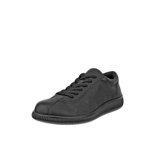 ECCO WOMEN&#39;S SOFT ZERO LEATHER SNEAKER BLACK