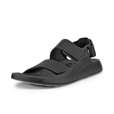 ECCO MEN&#39;S COZMO FLAT SANDAL BLACK