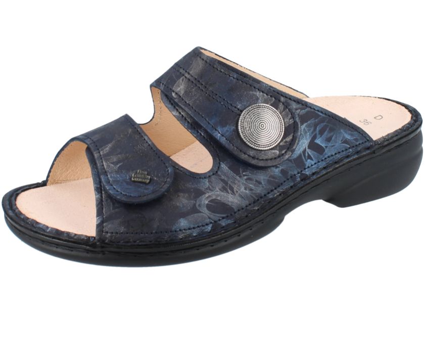 FINN COMFORT WOMEN&#39;S SANDAL SANSIBAR 2550 RIFRELLO ATLANTIC, Size: 7.5(US)