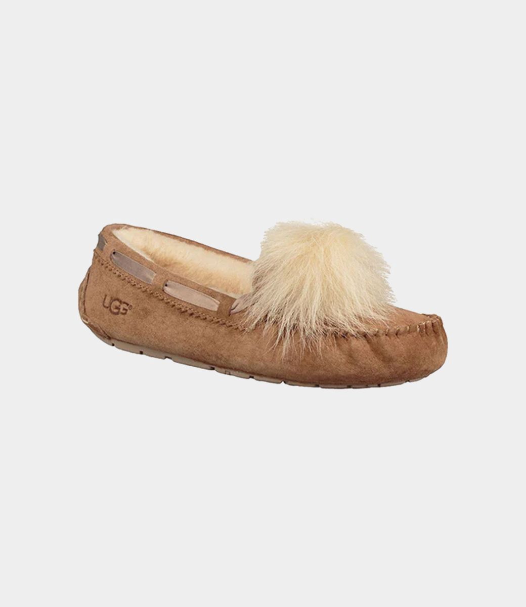 UGG WOMEN&#39;S CASUAL SHOE DAKOTA POM POM CHE, Size: 5(US)