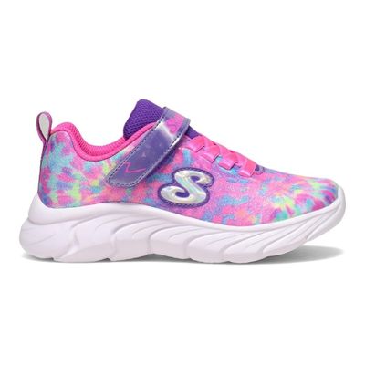 SKECHERS GIRL'S DYNAMIC DASH VIVID PAINT PINK MULTI CASUAL SHOES