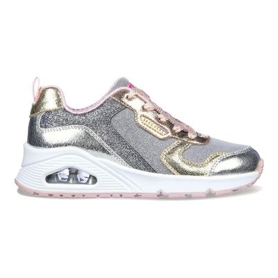 SKECHERS GIRL'S UNO METALLIC REMIX CASUAL SHOE