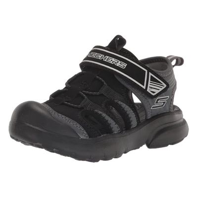 SKECHERS BOY'S RAZOR RUSH BLK SANDAL