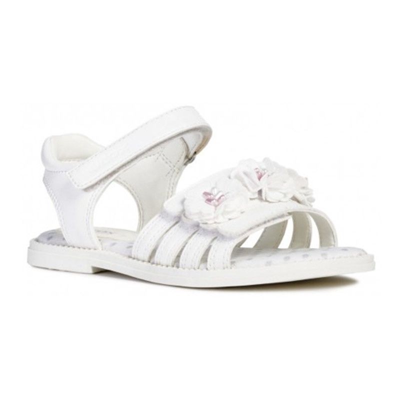 GEOX GIRL&#39;S SANDAL S.KARLY WHITE, Size: 27 Baby(EU)