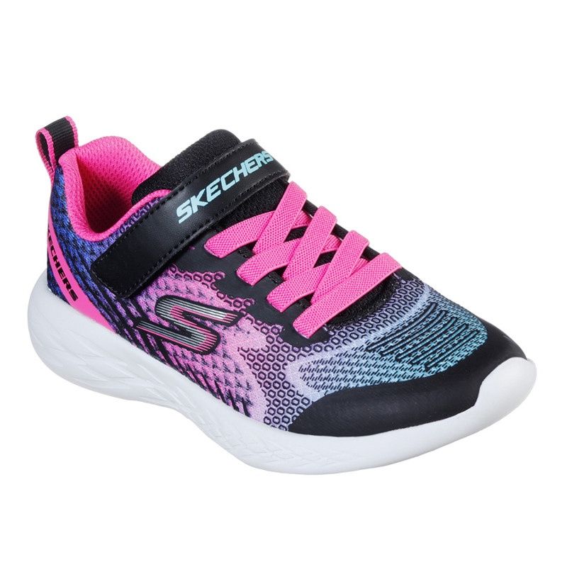 SKECHERS GIRL&#39;S RADIANT RUNNER BLACK ATHLETIC SHOE, Size: 5 Kid(US)
