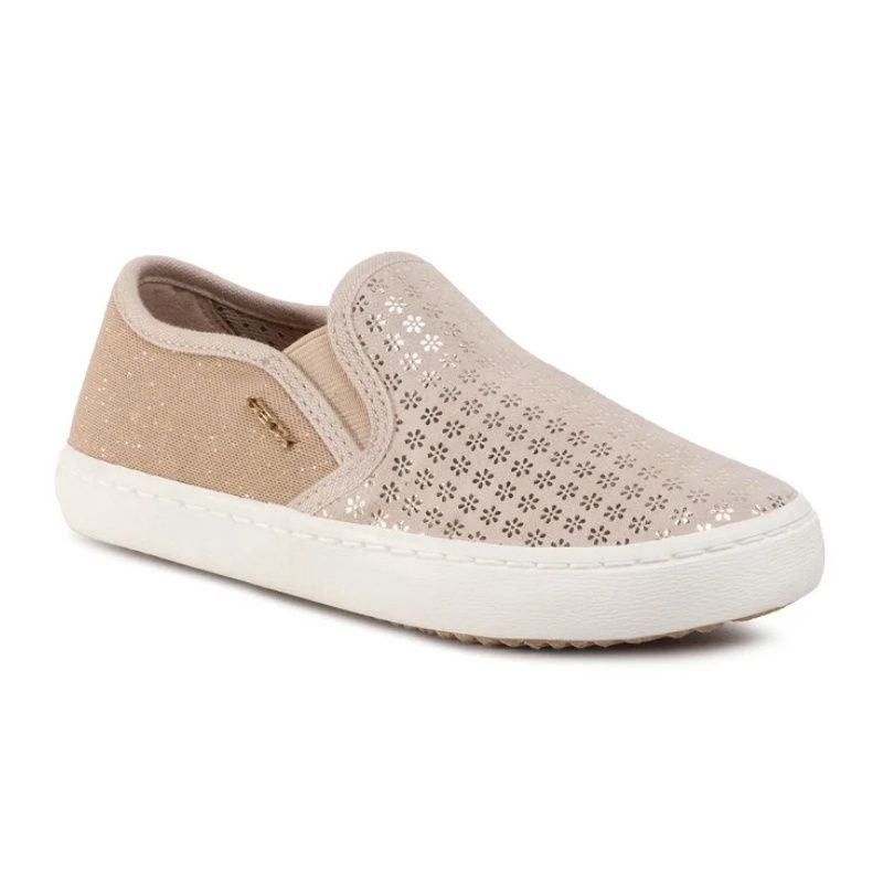 GEOX TODDLER GIRL&#39;S SLIP ON  KILWI CASUAL SHOE BEIGE, Size: 29 Baby(EU)