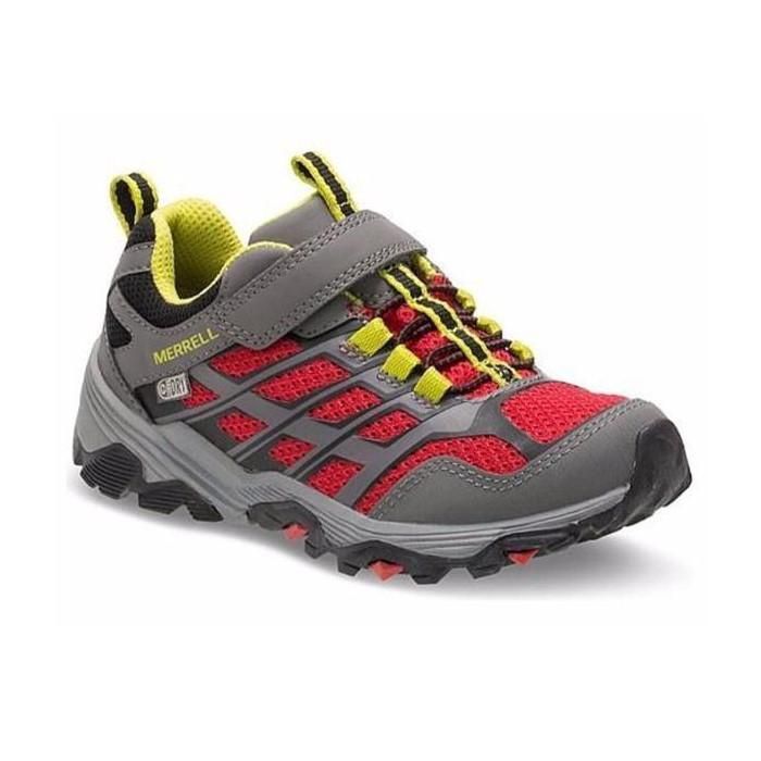 MERRELL BOY&#39;S MOAB FST LOW A/C WP ATHLETIC SHOE GREY, Size: 6.5 Kid(US)