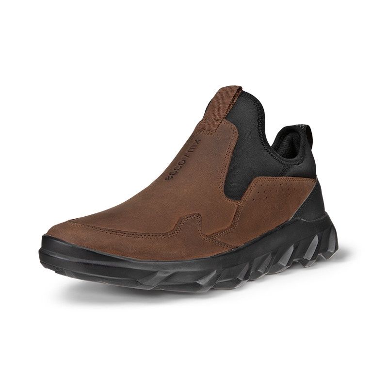 ECCO MEN&#39;S MX LOW OUTDOOR SLIP-ON ATHLETIC SHOE BRN, Size: 44(EU)