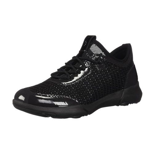 GEOX WOMEN&#39;S NEBULA CASUAL SHOE BLK TEXT, Size: 35(EU)