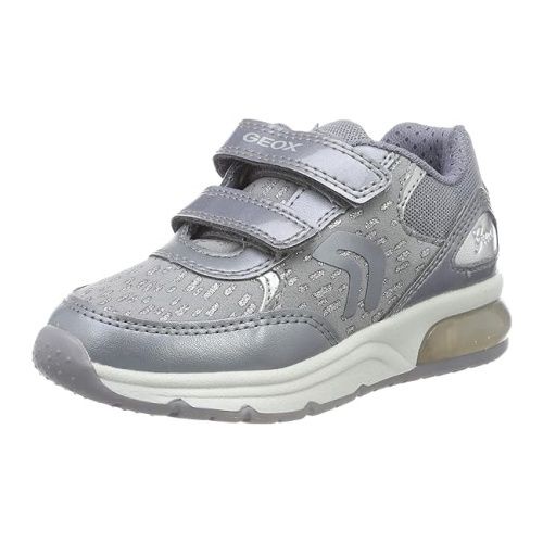 GEOX GIRL&#39;S SPACECLUB ATHLETIC SHOE DK GREY, Size: 30 Baby(EU)