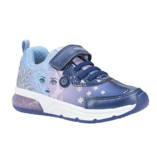 GEOX GIRL&#39;S TODDLERS FROZEN SPACECLUB G.D CASUAL SHOE NAVY, Size: 34 Kid(EU)