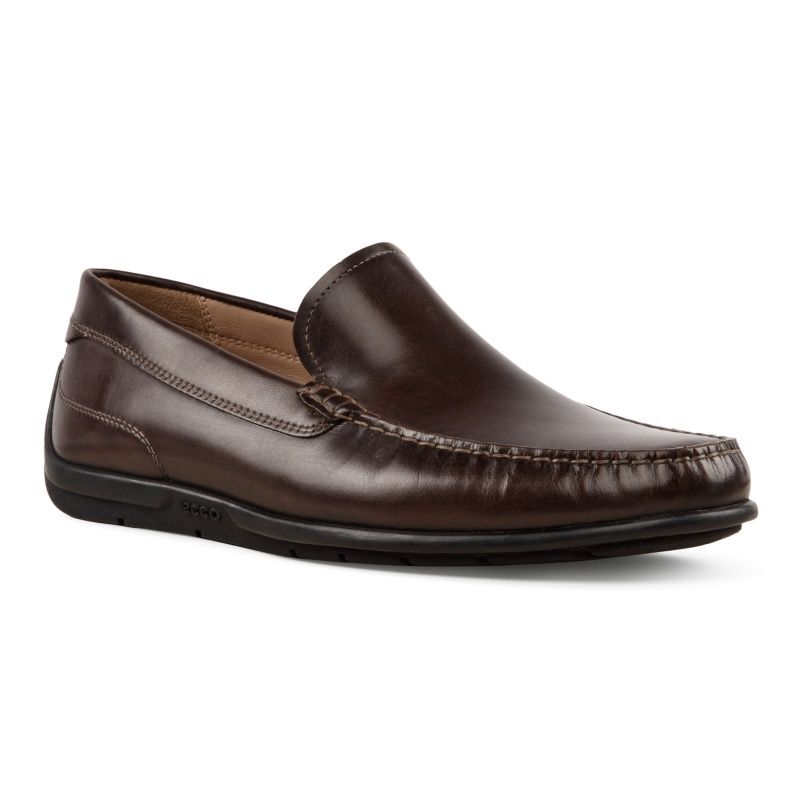 ECCO MEN&#39;S CLASSIC MOC 2.0 DRESS SHOE BRN, Size: 39(EU)