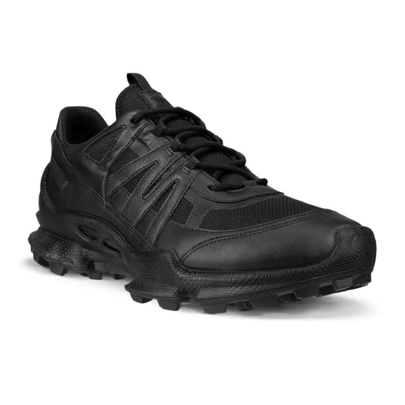 ECCO MEN&#39;S BIOM C-TRAIL LEATHER GORE-TEX OUTDOOR ATHLETIC SHOE BLACK, Size: 40(EU)