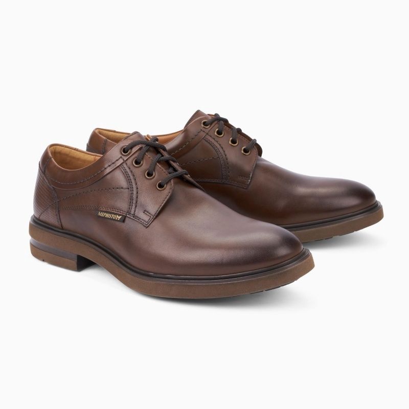 MEPHISTO MEN&#39;S OLIVIO DRESS SHOE HAZELNUT, Size: 7.5(US)