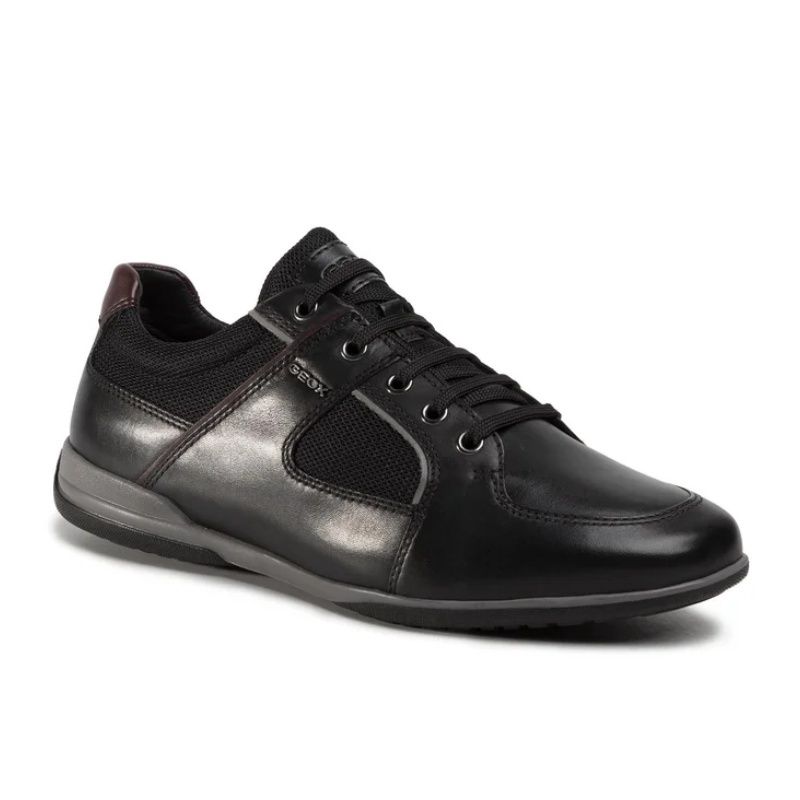 GEOX MEN&#39;S TIMOTHY MAN CASUAL SHOE BLK, Size: 40(EU)