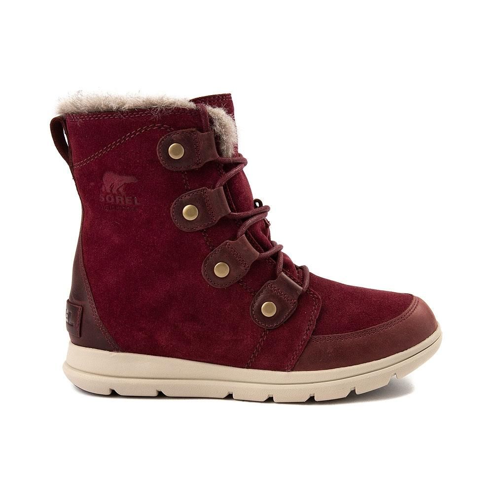 SOREL WOMEN&#39;S EXPLORER JOAN WINTER BOOT WINE, Size: 5.5(US)