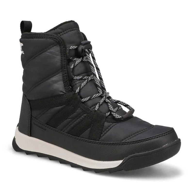 SOREL GIRL'S WHITNEY II STRAP WP WINTER BOOT BLK, Size: 1 Kid(US)