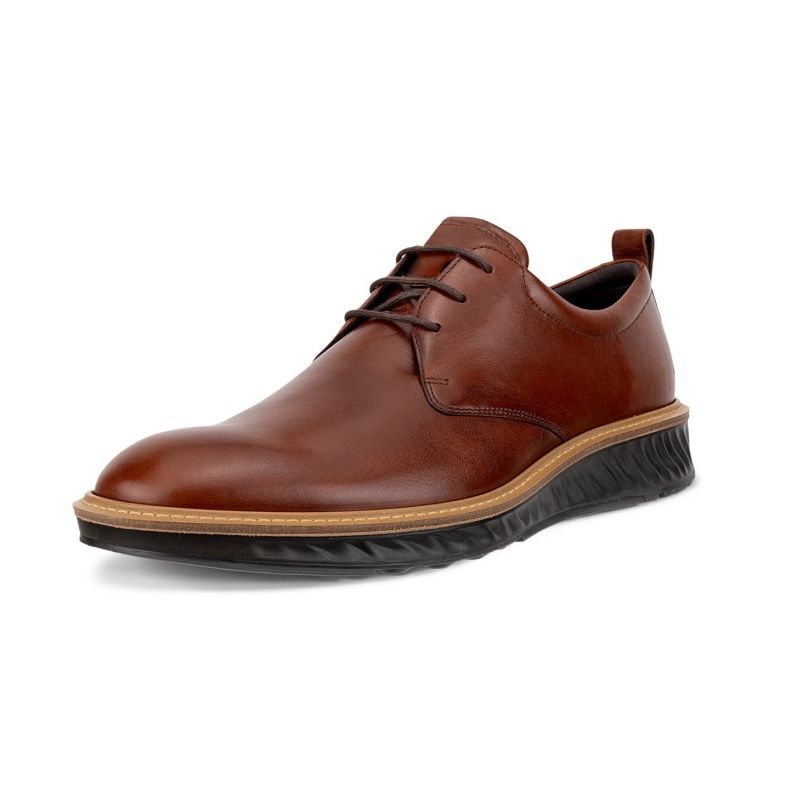 ECCO MEN'S ST.1 HYBRID PLAIN TOE COGNAC, Size: 43(EU)
