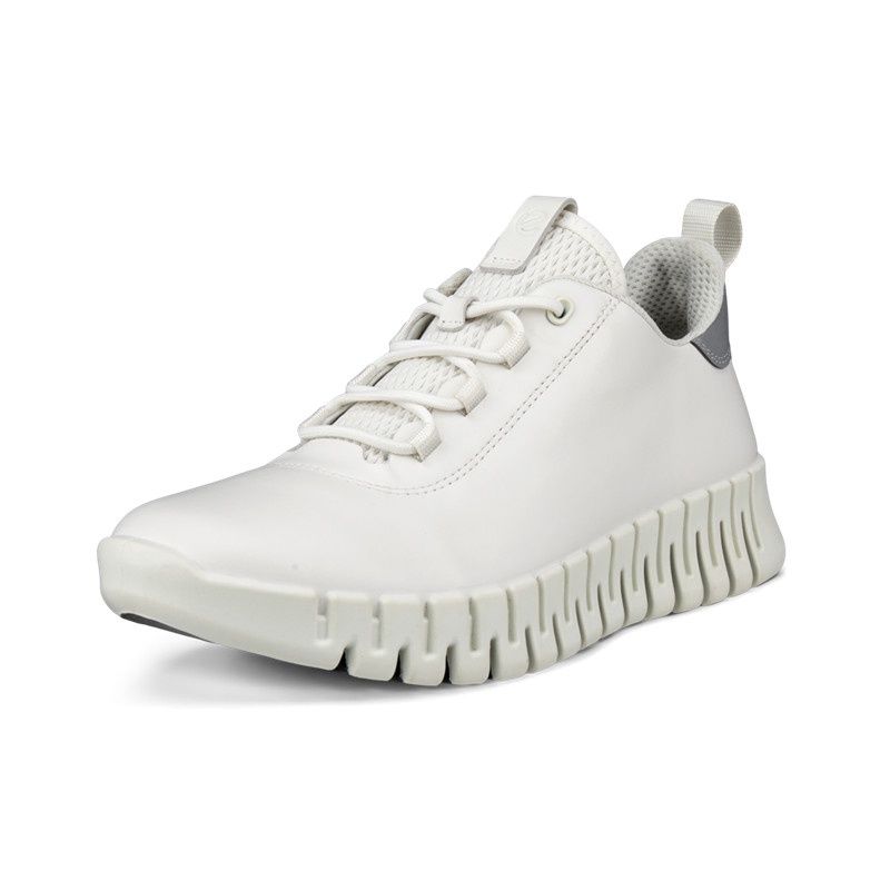 ECCO WOMEN'S GRUUV ATHLETIC SHOE WHITE/LIGHT GREY, Size: 39(EU)