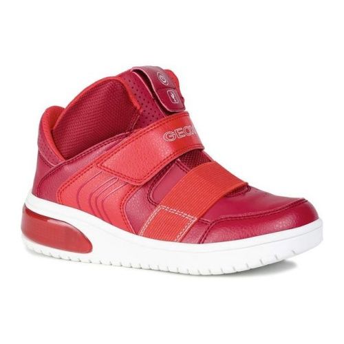 GEOX BOY'S XLED WITH LIGHT RED ATHLETIC SHOE, Size: 31 Baby(EU)