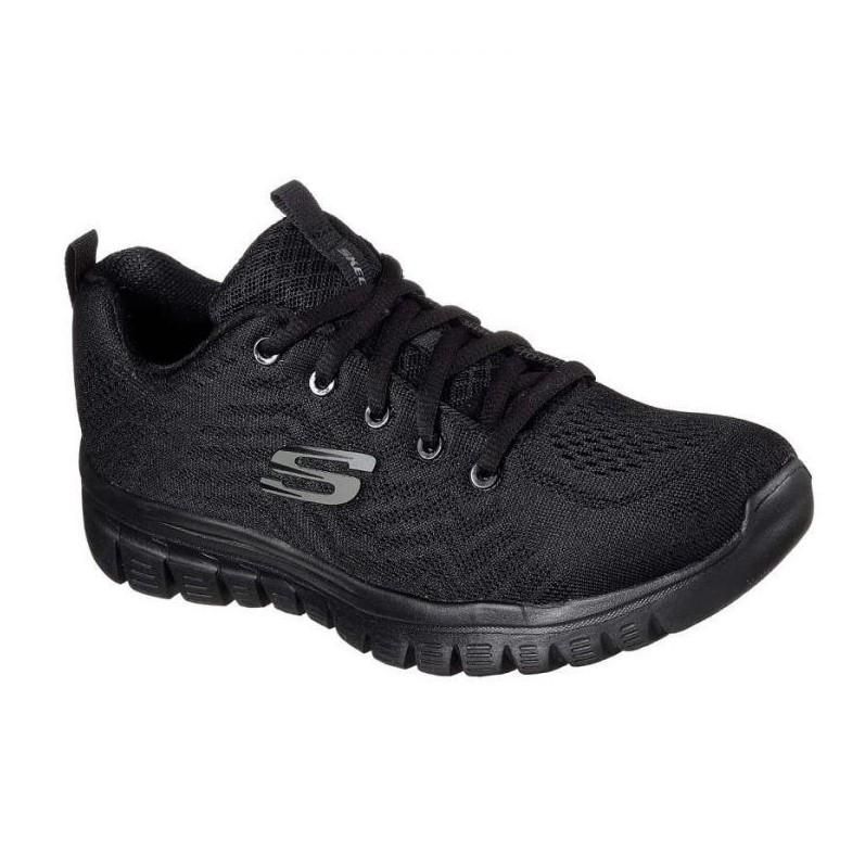 SKECHERS WOMEN'S GET CONNECTED BBK CASUAL SHOES, Size: 6(US)