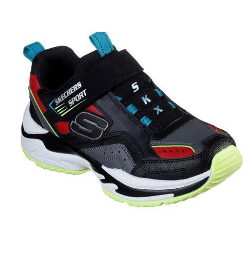 SKECHERS BOY'S DUROLUX BLK ATHLETIC SHOE, Size: 11 Toddler(US)