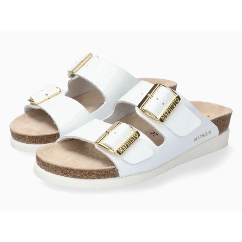 MEPHISTO WOMEN'S HESTER SANDAL WHITE PATENT, Size: 41(EU)