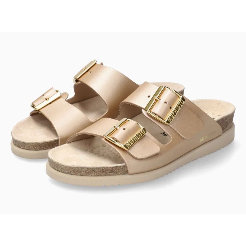 MEPHISTO WOMEN'S HESTER SANDAL PLATINUM SMOOTH, Size: 36(EU)