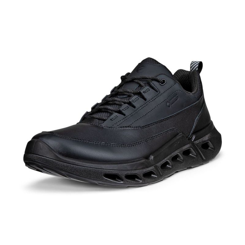 ECCO MEN'S BIOM 720 GORE-TEX LEATHER SNEAKERS BLK