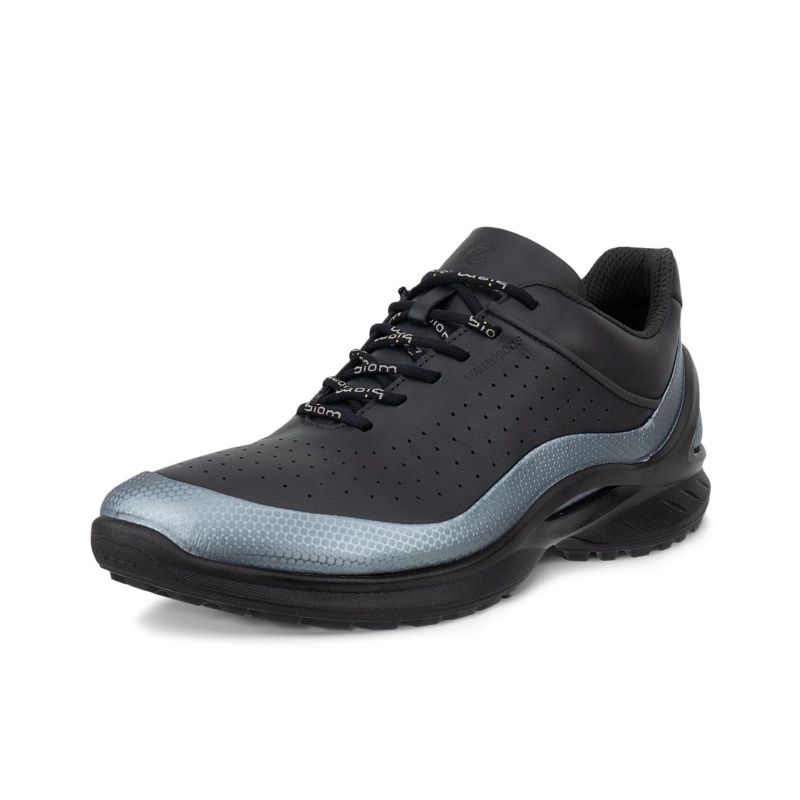 ECCO MEN'S BIOM ENERGI LEATHER WATERPROOF SNEAKER BLK