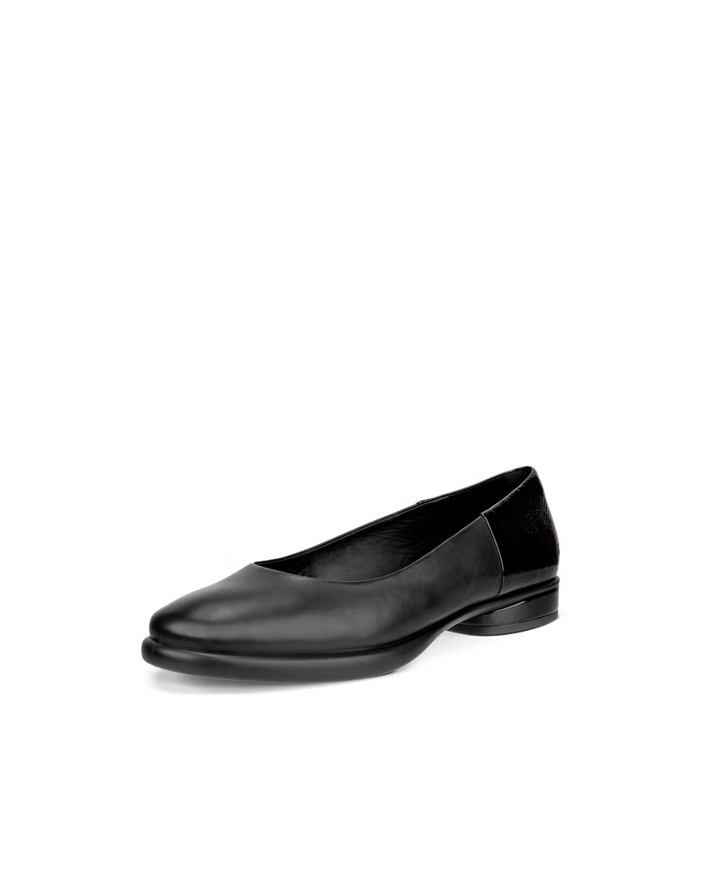 ECCO SCULPTED LX WOMEN'S LEATHER BALLERINA BLK