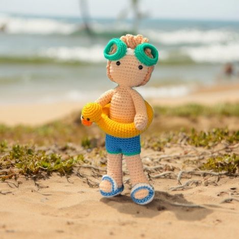 Häkelset: Schwimmoutfit Kareltje