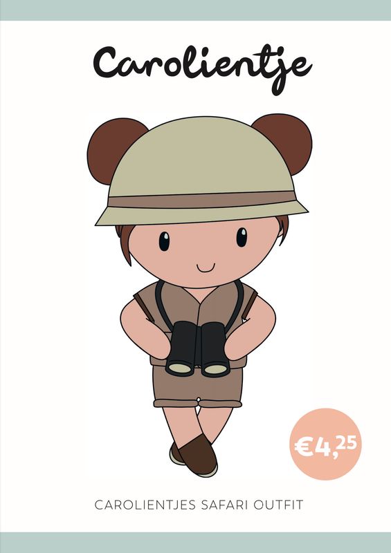 Häkelanleitung Safari-Outfit Carolientje (digital)