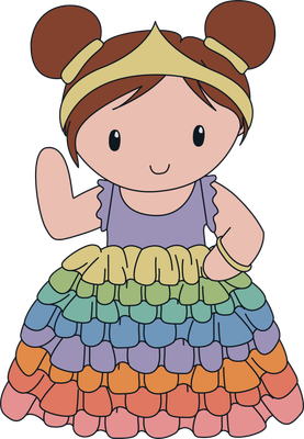 Häkelanleitung Regenbogen Prinzessin-Outfit Carolientje (digital)