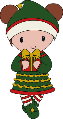 Häkelanleitung Weihnachtselfe Outfit Carolientje (digital)