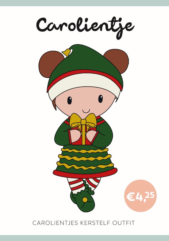 Häkelanleitung Weihnachtselfe Outfit Carolientje (digital)